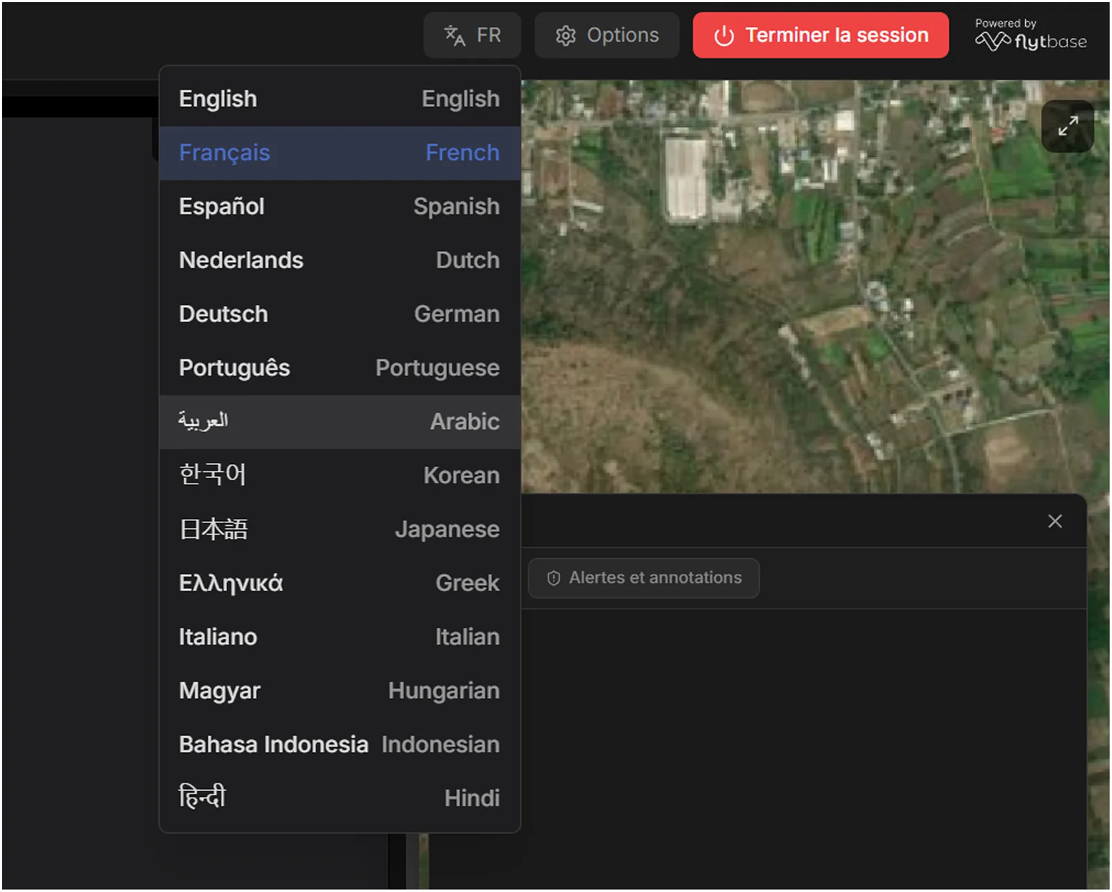 Chat with per-reader translation — a message arrives in the reader's chosen language.